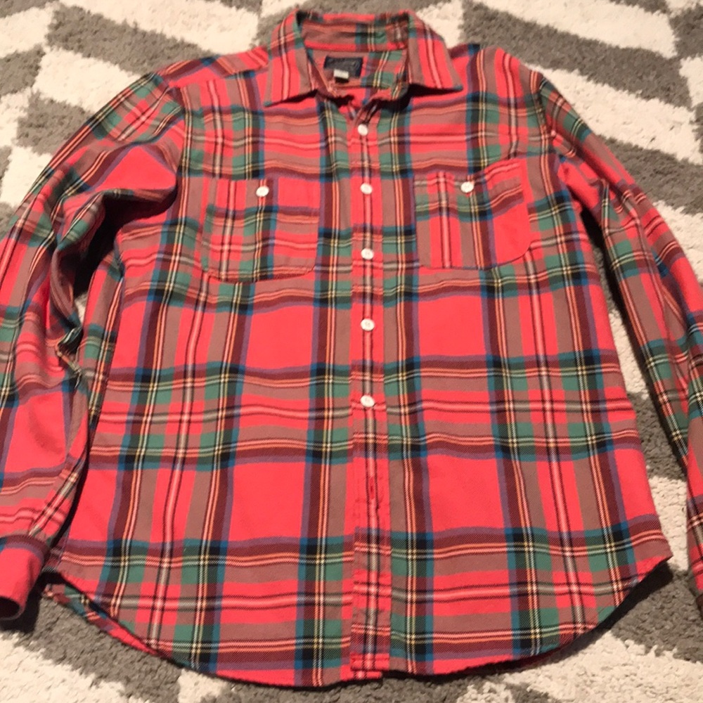 J Crew Long Sleeved Plaid Flannel